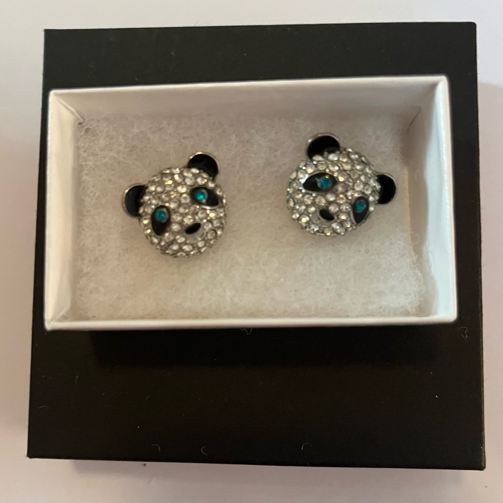 Betsey Johnson Panda earrings